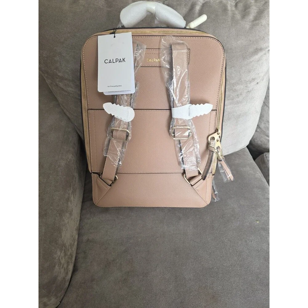 Calpak Kaya Laptop Backpack 15-inch in Latte